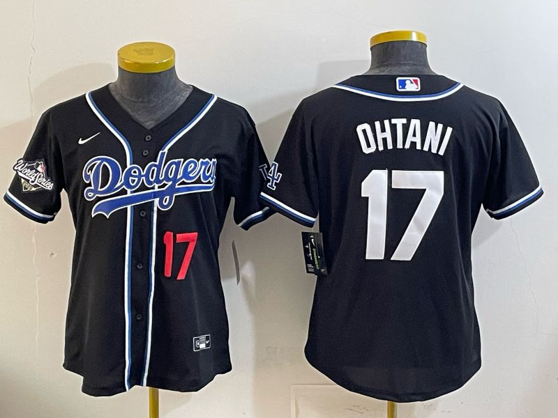 Youth Nike 2026 Los Angeles Dodgers #17 Ohtani Black Game MLB Jersey 05